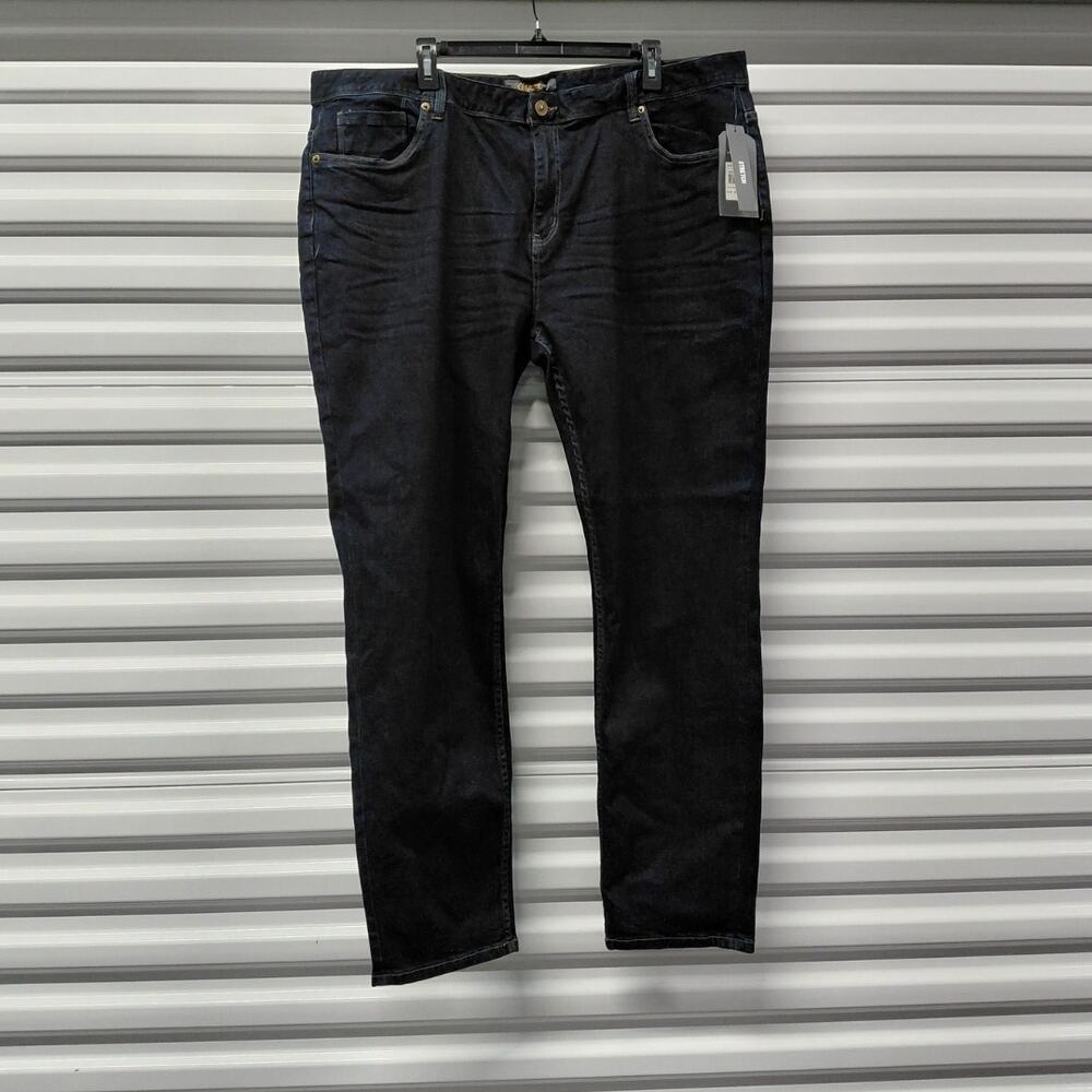Johnny Bigg Mens 44 Aeden Slim Fit Jeans Dark Wash Stretch Denim Classic Casual